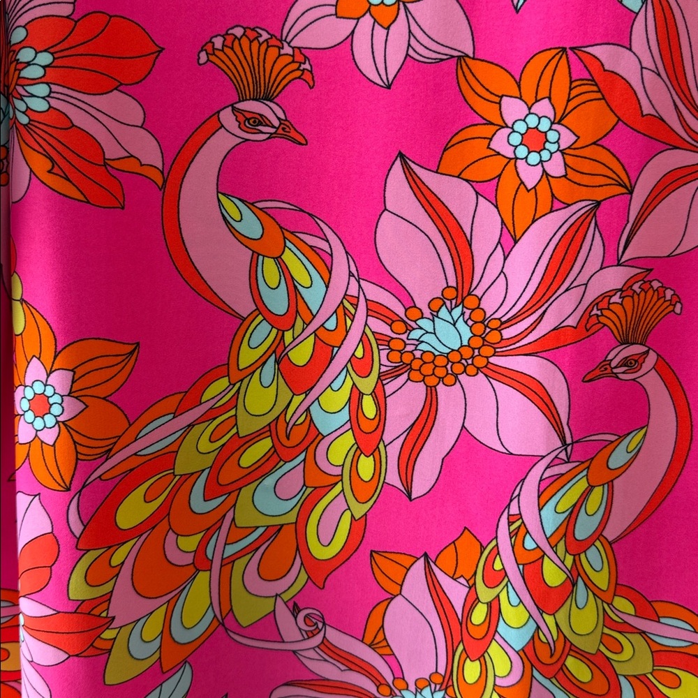 Jude Connally Hot Pink Floral & Peacock Print Tunic - Picture 7 of 8